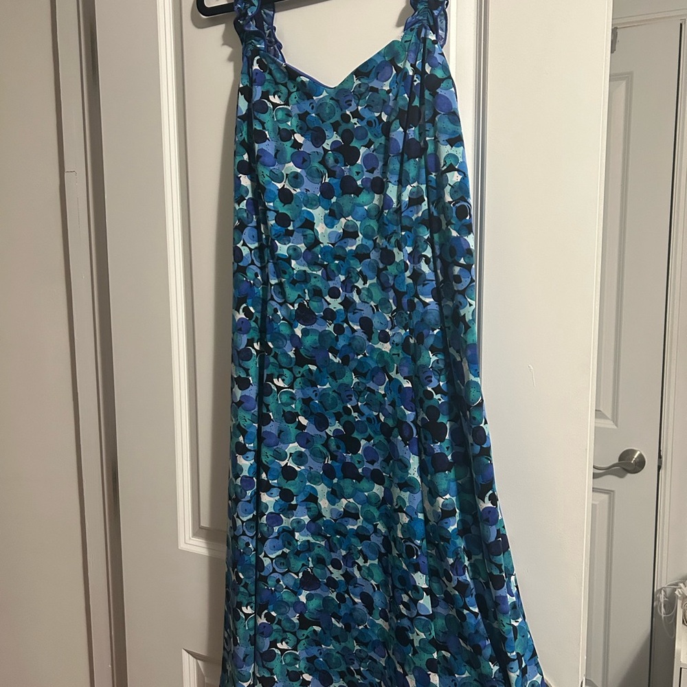 Dress Barn Blue and Green Dress - Size 16 Woman